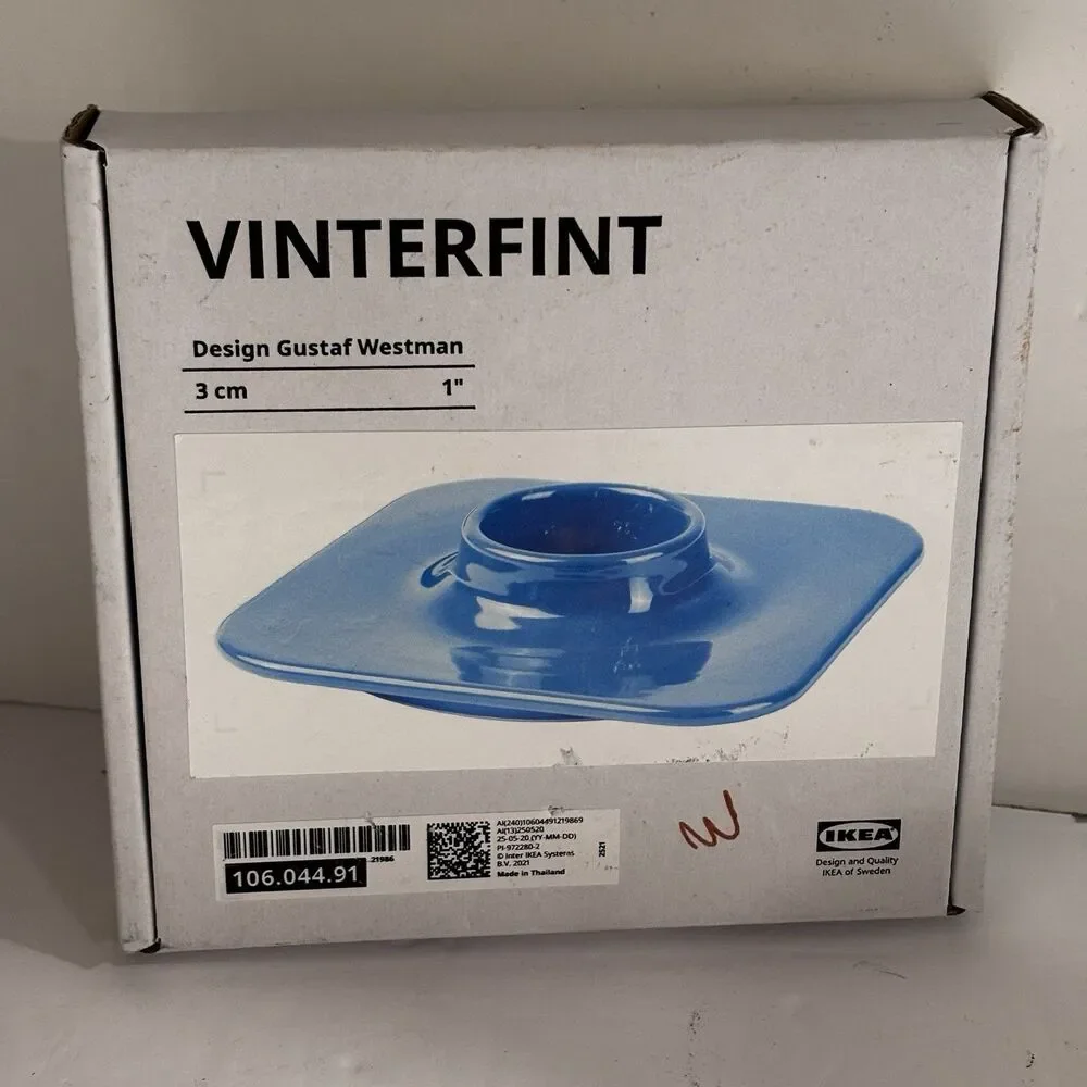 IKEA x Gustaf Westman Vinterfint Tealight Candle Holder Blue New 106.044.91